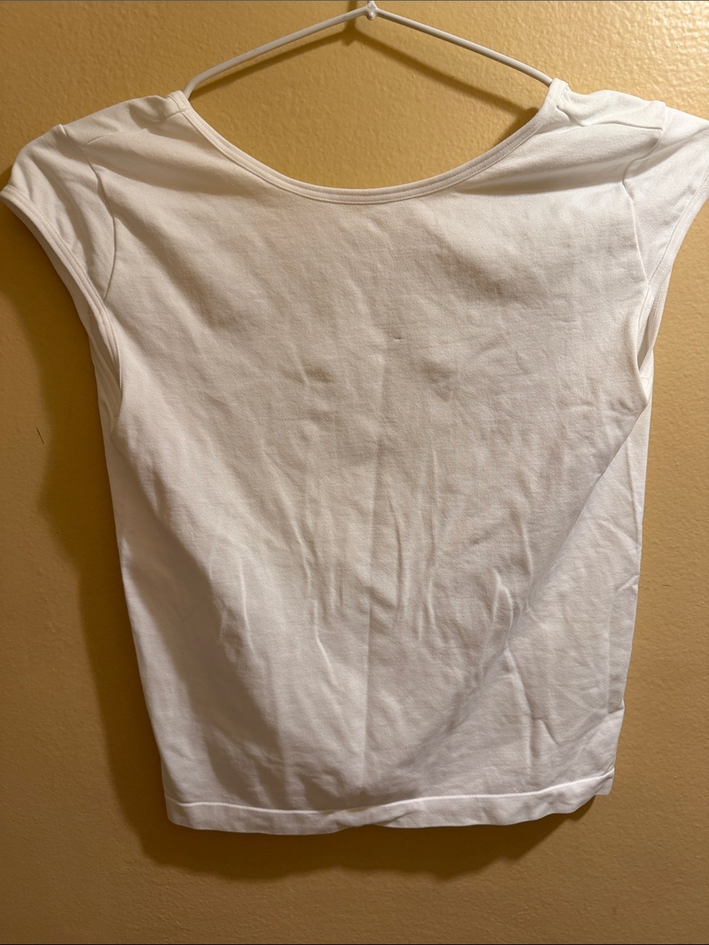 Aritzia White Short Sleeve back Scoop - Picture 1 of 2